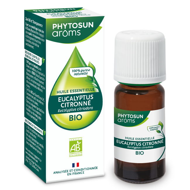 PHYTOSUN Arôms Huile essentielle d'Eucalyptus citronné bio flacon 10ml -  Pharmacie Prado Mermoz
